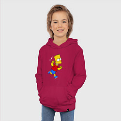 Толстовка детская хлопковая Барт: бой без правил, цвет: маджента — фото 2