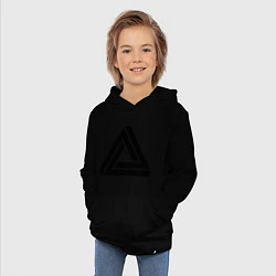 Толстовка детская хлопковая Triangle Visual Illusion, цвет: черный — фото 2