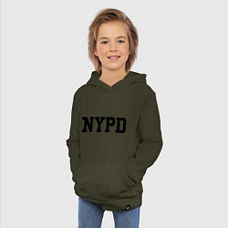 Толстовка детская хлопковая NYPD, цвет: хаки — фото 2