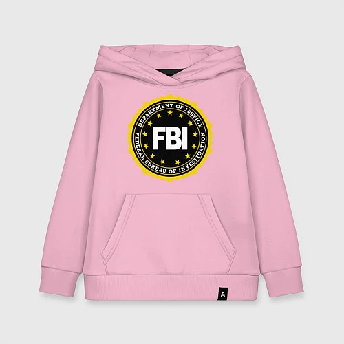 Детская толстовка-худи FBI Departament / Светло-розовый – фото 1