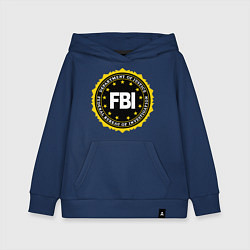 Толстовка детская хлопковая FBI Departament, цвет: тёмно-синий