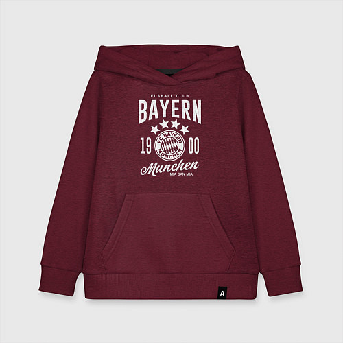 Детская толстовка-худи Bayern Munchen 1900 / Меланж-бордовый – фото 1