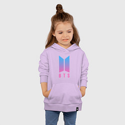 Толстовка детская хлопковая BTS: Neon V, цвет: лаванда — фото 2
