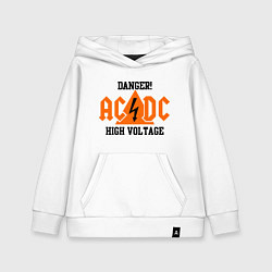 Толстовка детская хлопковая AC/DC: High Voltage, цвет: белый