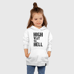 Толстовка детская хлопковая High way to hell, цвет: белый — фото 2