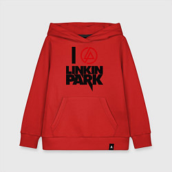 Толстовка детская хлопковая I love Linkin Park, цвет: красный