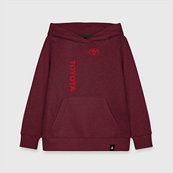 Толстовка детская хлопковая TOYOTA, цвет: меланж-бордовый