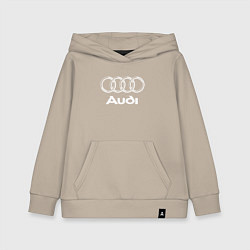 Толстовка детская хлопковая AUDI, цвет: миндальный