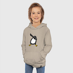 Толстовка детская хлопковая DAB Pinguin, цвет: миндальный — фото 2