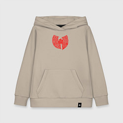 Толстовка детская хлопковая WU TANG CLAN, цвет: миндальный