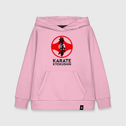 Толстовка детская хлопковая Karate Kyokushin, цвет: светло-розовый