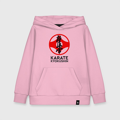 Детская толстовка-худи Karate Kyokushin / Светло-розовый – фото 1