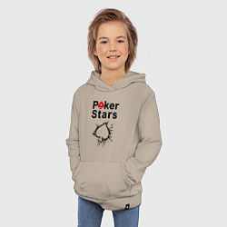 Толстовка детская хлопковая Poker Stars, цвет: миндальный — фото 2