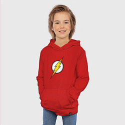 Толстовка детская хлопковая Flash, цвет: красный — фото 2