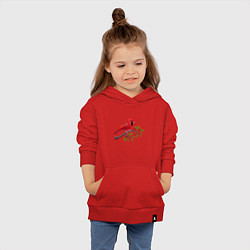 Толстовка детская хлопковая Красный кардинал, цвет: красный — фото 2