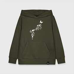 Толстовка детская хлопковая Banksy, цвет: хаки