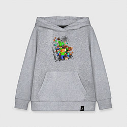 Толстовка детская хлопковая Minecraft, цвет: меланж