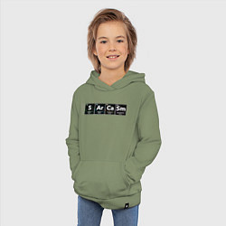 Толстовка детская хлопковая Сарказм, цвет: авокадо — фото 2