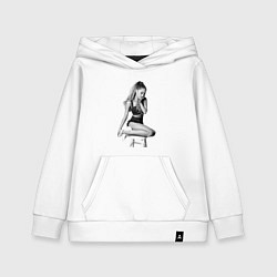 Толстовка детская хлопковая ARIANA GRANDE, цвет: белый