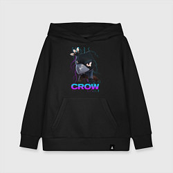 Толстовка детская хлопковая Brawl Stars CROW, цвет: черный