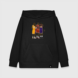 Толстовка детская хлопковая Kobe, Michael, LeBron, цвет: черный