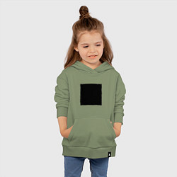 Толстовка детская хлопковая ЧЕРНЫЙ КВАДРАТ, цвет: авокадо — фото 2
