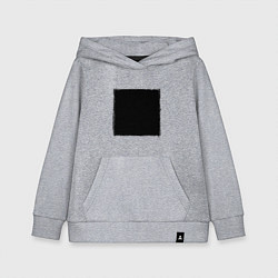 Толстовка детская хлопковая ЧЕРНЫЙ КВАДРАТ, цвет: меланж