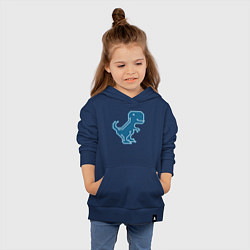 Толстовка детская хлопковая Cyber Dino, цвет: тёмно-синий — фото 2