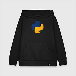 Толстовка детская хлопковая Python, цвет: черный