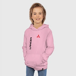 Толстовка детская хлопковая MITSUBISHI LANCER, цвет: светло-розовый — фото 2