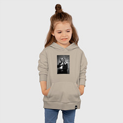 Толстовка детская хлопковая Бродский и кот, цвет: миндальный — фото 2