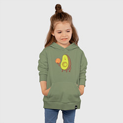 Толстовка детская хлопковая Авокадо, цвет: авокадо — фото 2