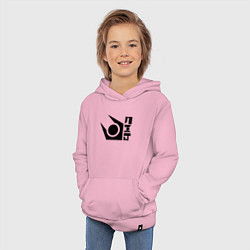 Толстовка детская хлопковая Half life combine logo, цвет: светло-розовый — фото 2