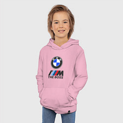 Толстовка детская хлопковая BMW BOSS, цвет: светло-розовый — фото 2