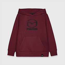 Толстовка детская хлопковая MAZDA LOGO, цвет: меланж-бордовый