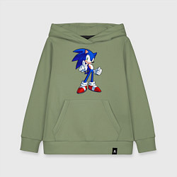 Толстовка детская хлопковая SONIC, цвет: авокадо