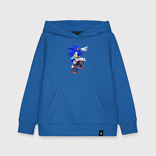 Детская толстовка-худи SONIC / Синий – фото 1
