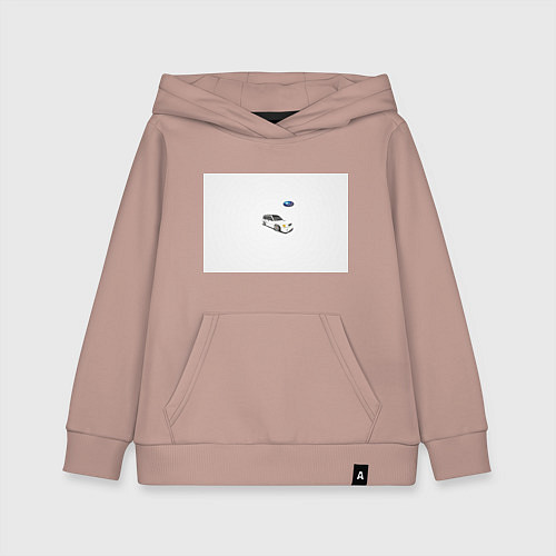 Детская толстовка-худи SUBARU / Пыльно-розовый – фото 1