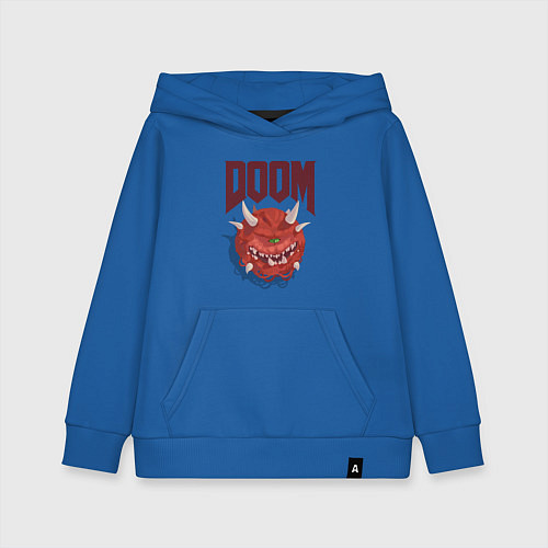 Детская толстовка-худи DOOM / Синий – фото 1