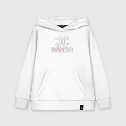 Толстовка детская хлопковая BBT BENZO GANG, цвет: белый