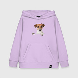 Толстовка детская хлопковая Собака, цвет: лаванда