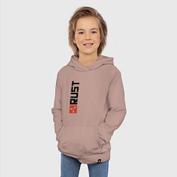 Толстовка детская хлопковая RUST, цвет: пыльно-розовый — фото 2
