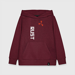 Толстовка детская хлопковая RUST, цвет: меланж-бордовый