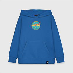 Толстовка детская хлопковая NASA винтажный логотип, цвет: синий