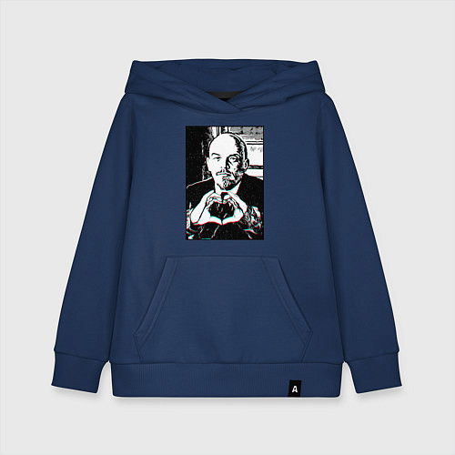 Детская толстовка-худи Ленин Oko / Тёмно-синий – фото 1