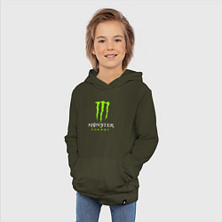 Толстовка детская хлопковая MONSTER ENERGY, цвет: хаки — фото 2
