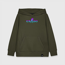 Толстовка детская хлопковая CS GO NEON, цвет: хаки