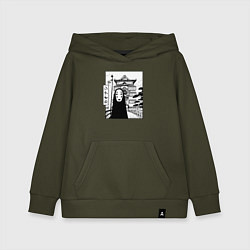 Толстовка детская хлопковая No-Face Spirited Away Ghibli, цвет: хаки