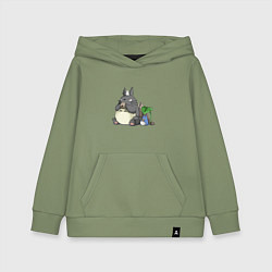 Толстовка детская хлопковая Тоторо, цвет: авокадо