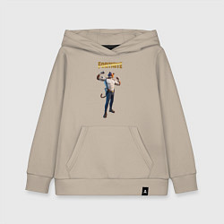 Толстовка детская хлопковая Meowcles Fortnite 2, цвет: миндальный